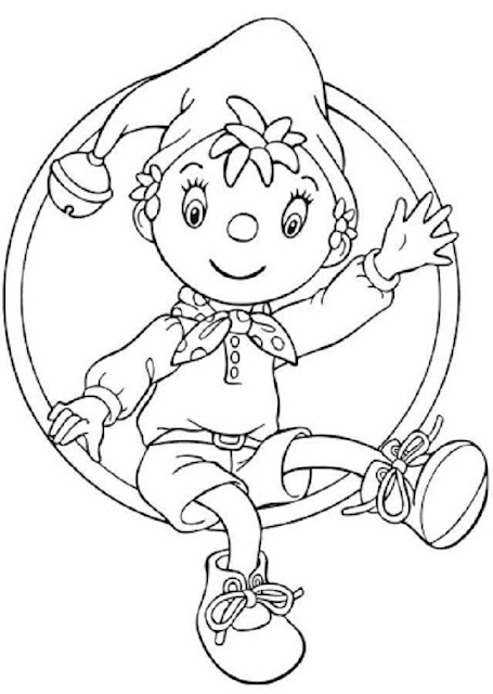 Noddy coloring pages for kids, printable free | Cartoon colo