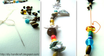D.I.Y: bohemian beaded necklace.