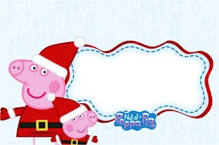 Para hacer invitaciones, tarjetas, marcos de fotos o etiquetas, para imprimir gratis de Peppa Pig en Navidad. 