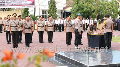 Kapolres Pinrang Pimpin Pelantikan Pejabat dan Serah Terima Jabatan