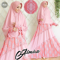 Gamis Syari Almira Pink, Gamis Syar;i Almira, Gamis Syar'i Cantik, Gamis Almira, Syar'i Almira