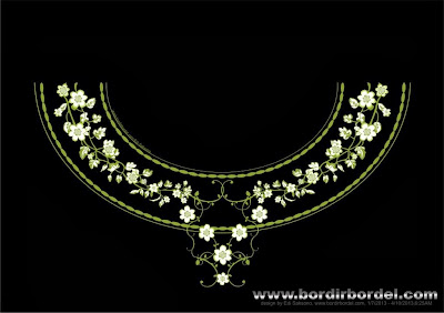 Contoh Motif Bordir Decorative Untuk Lingkar Leher 2 | http://www.bordirbordel.com