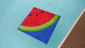 Sliced watermelon quilt using Island Batik fabrics