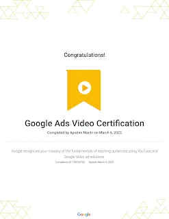 Google Ads Video Certification