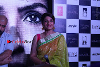 Bollywood Actress Raveena Tandon in Transparent Green Saree at Trailer Launch Of Film Maatr  0020.JPG