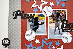 SRM Stickers Blog - Play Ball Layout by Christine Meyer - #layout #sports #baseball #stickers #sports