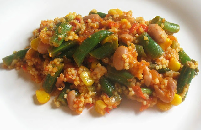 Pinto and Greem Bean Stir-fry