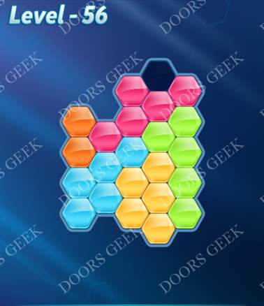 Block! Hexa Puzzle [Intermediate] Level 56 Solution, Cheats, Walkthrough for android, iphone, ipad, ipod