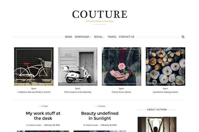 Couture Personal Premium Blogger Template Free Download