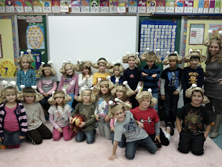 Annika Levitt's first grade class at Kiel in Kinnelon