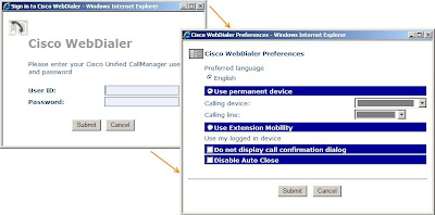 Cisco WebDialer login prompt