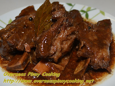 Adobong Beef Spareribs with Oyster Sauce