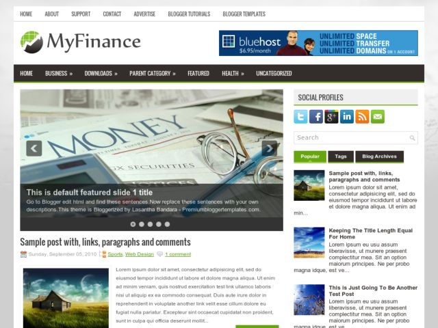 MyFinance Blogger Template