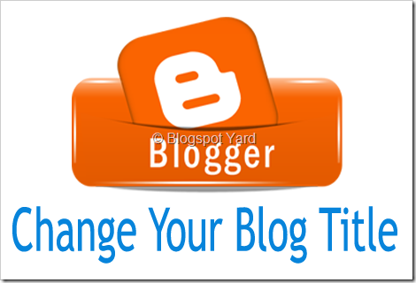 how to change blog title