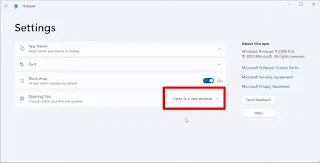 Agar Notepad Selalu Membuka File di Jendela Baru Windows 11