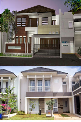 Model Rumah Type 36 Minimalis 2 Lantai Tampak Depan