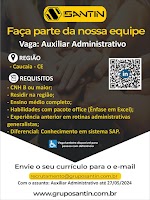 Vaga de Auxiliar Administrativo em Caucaia/CE