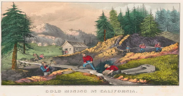 Gold mining in California (1871) by Currier & Ives