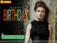 united kingdom born 'rose leslie pretty' image in black sizzling wear [happy birthday]