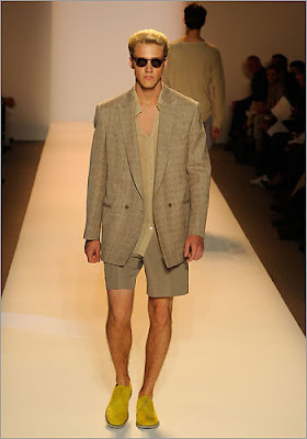 A model showed off a Duckie Brown fashion for men