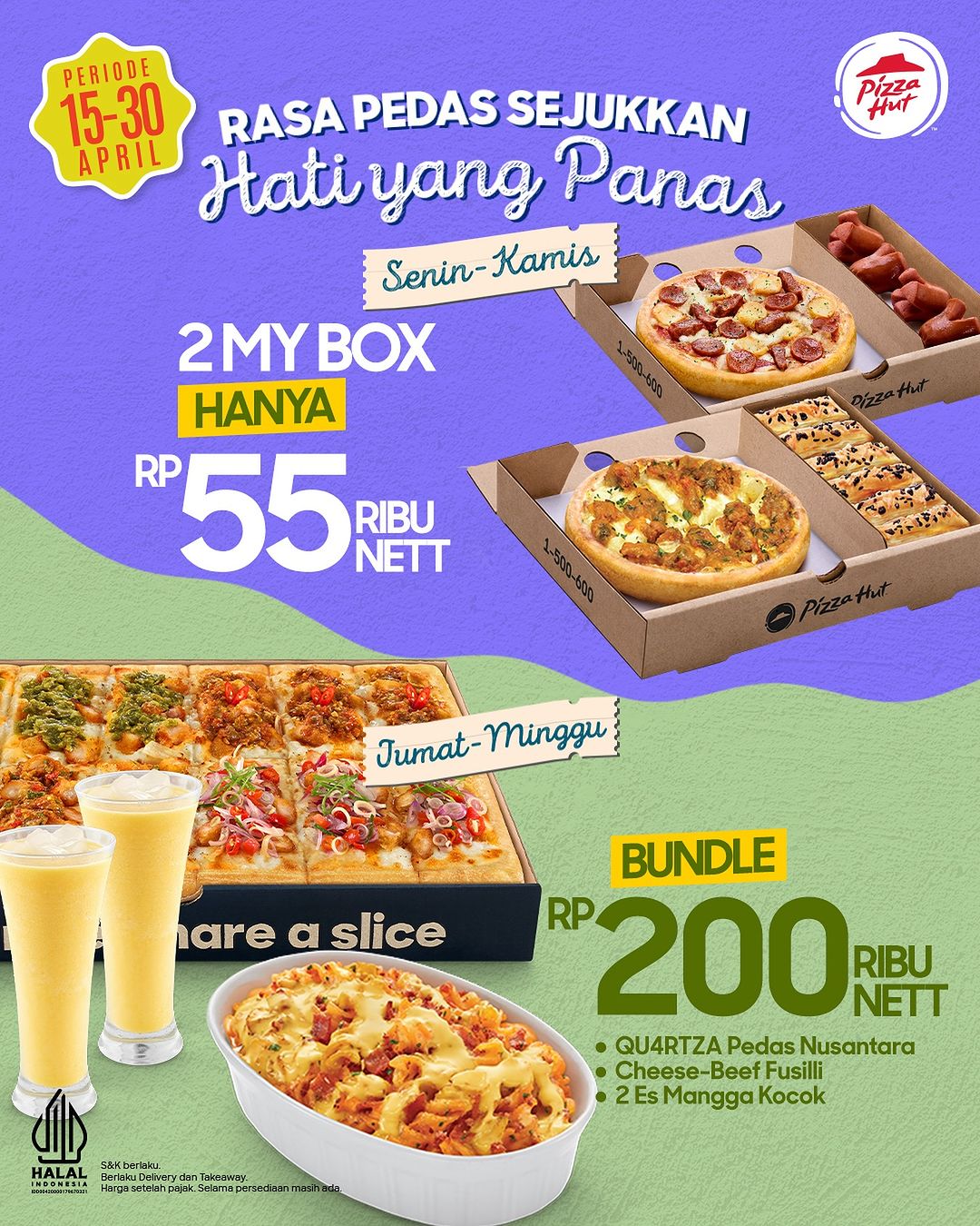 Promo PIZZA HUT Terbaru - Beli 2 My Box Hanya Rp. 55.000