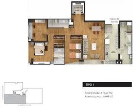 PLANOS DE DEPARTAMENTOS EN 120M2