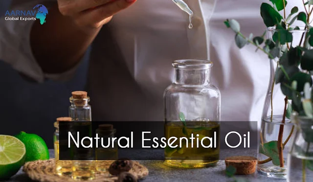 Aarnav Global Exports offers Natural and Pure Essential Oils that is made from plant materials like rinds, wood, kernels, flowers, and bases. Skin and hair care, cosmetics, food and beverage, and other applications call for this oil. Therefore, order now online at reasonable prices.