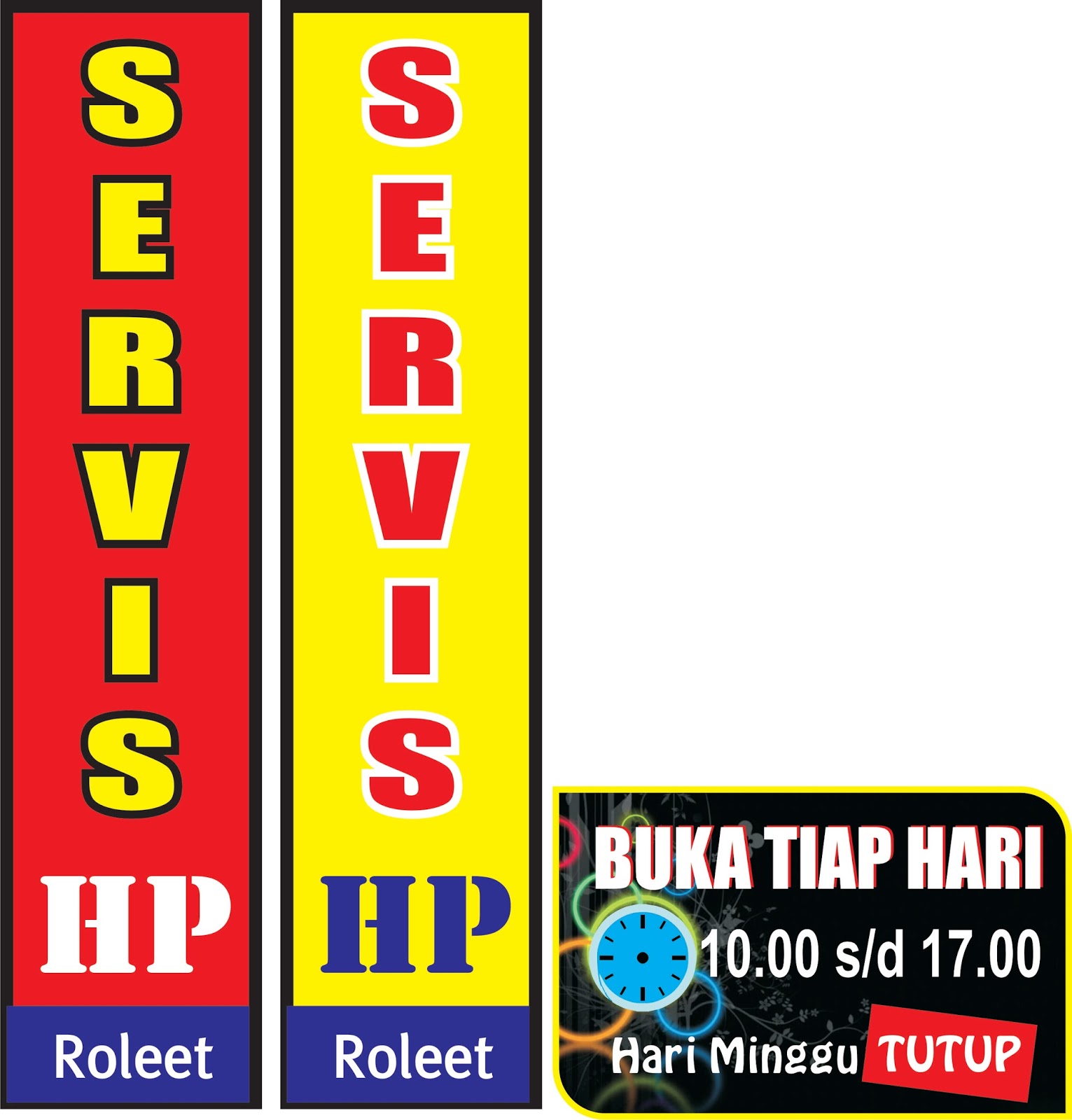 Download Contoh Spanduk Service HP  cdr KARYAKU