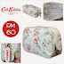 CATH KIDSTON Small Pouch (White Small Flower & White Big Flower)