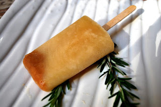 Apple cider and rosemary ice pops