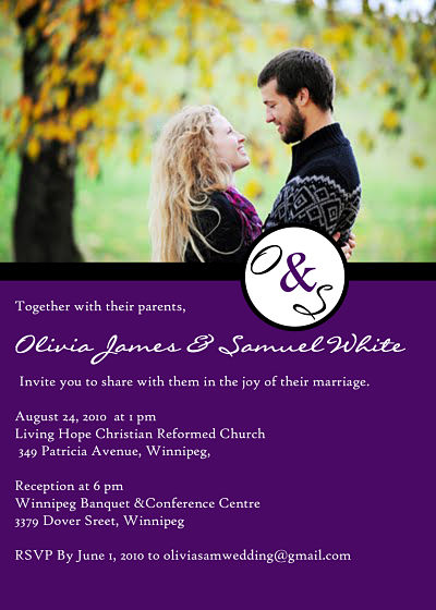 Wedding Invitations  Pictures Couple on Designs  Custom Wedding Invitations  Canada Wedding Invitations