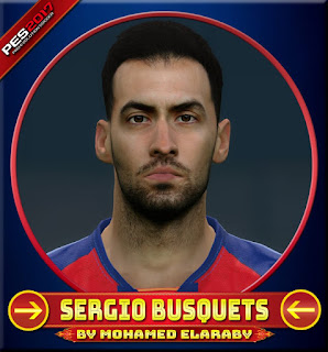 PES 2017 Faces Sergio Busquets by M.Elaraby Facemaker