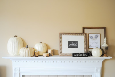 inexpensive fall mantel ideas