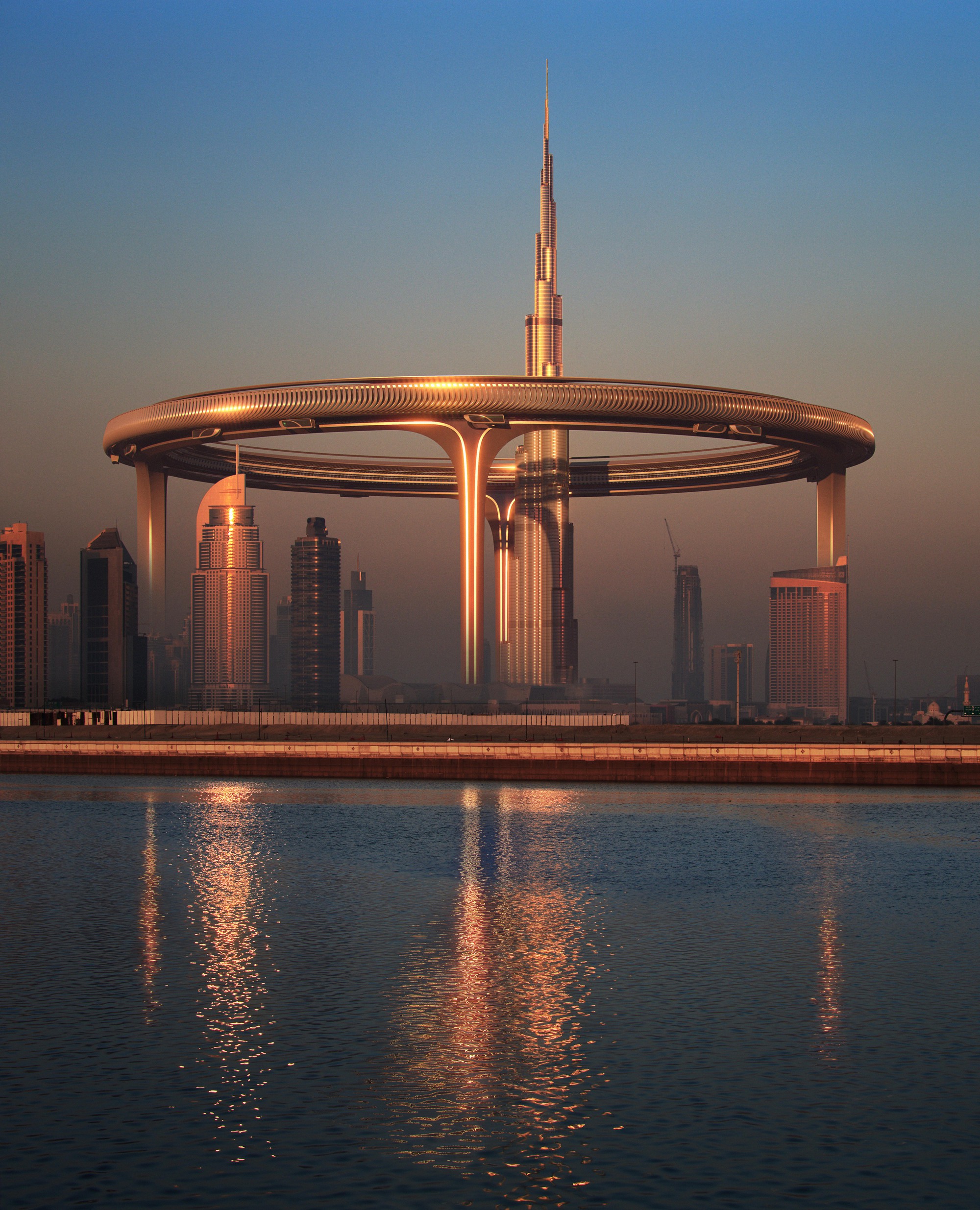 Downtown Circle: se propone como una estructura similar a un anillo gigante para rodear el Burj Khalifa de Dubái