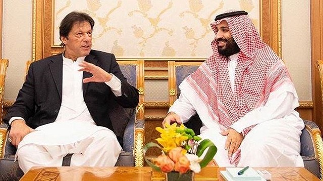 Prime Minister Imran Khan meeting with Saudi Crown Prince Muhammad Bin Salman