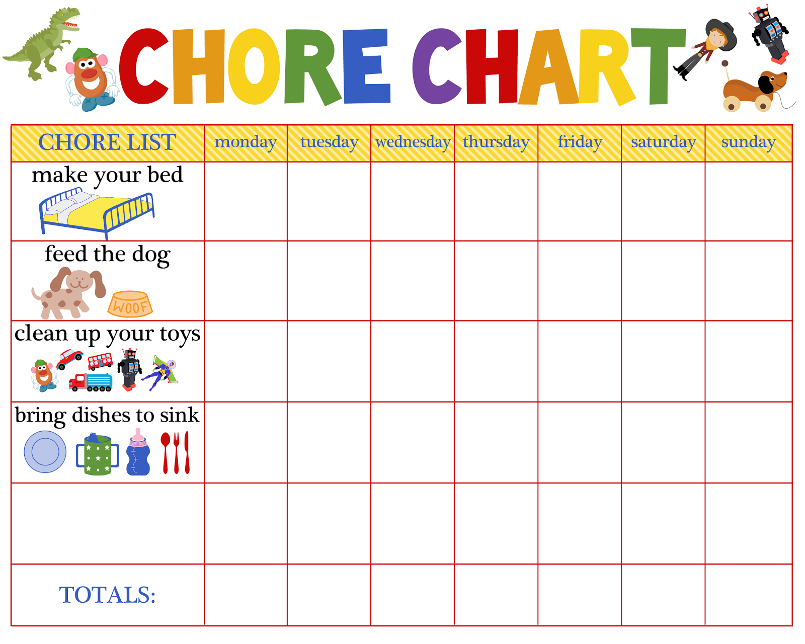 Toddler Chore Chart 2