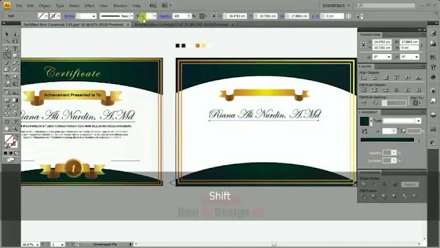 AdobeMasters.blogspot.com - Download Free Template Sertifikat Emas - Hijau Elegant _ Blog Panduan Adobe Suite