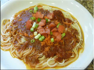 quick spaghetti using Bertolli organic pasta sauce