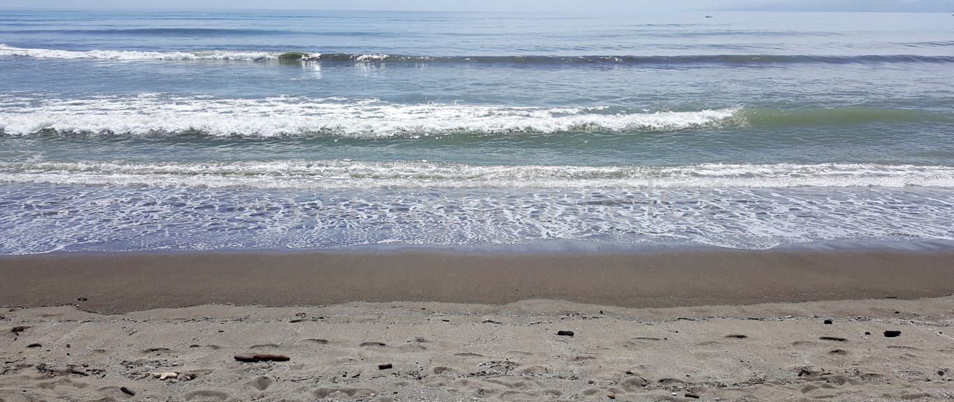 the beach of Sabang Daguitan Surf Camp in Dulag Leyte