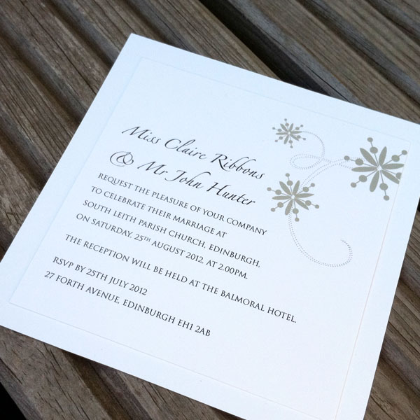 Our Snowflake wedding invitations are now available online