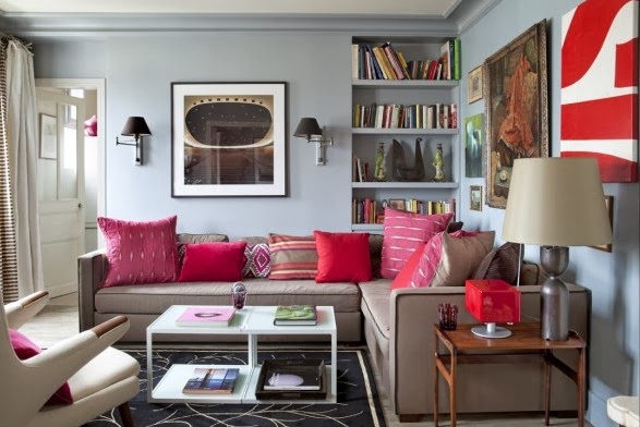 wall decor ideas houzz Good Colors with Gray Sofas Living Room | 587 x 392