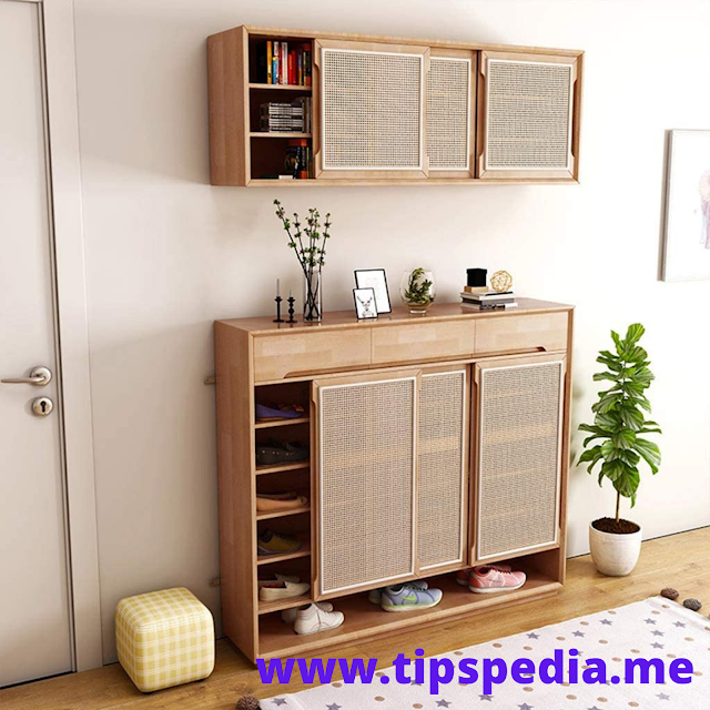 rattan bathroom wall cabinet