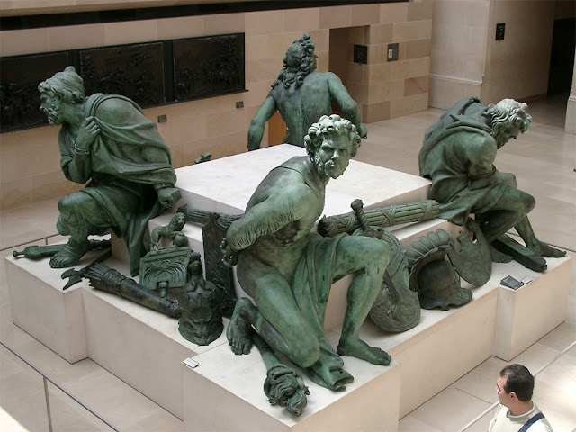 Quatre captifs (Four Captives) by Martin Desjardins, Quatre nations vaincues (Four Defeated Nations), Musée du Louvre, Paris