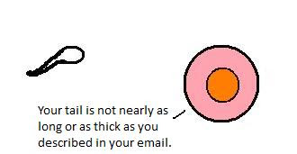 Sperm Meets Egg - Your tail is not nearly as long or as thick as you described in your email