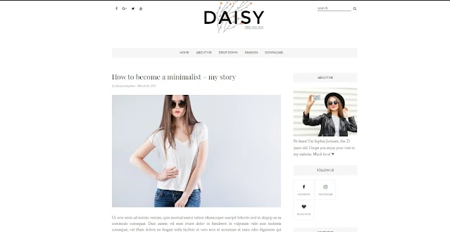 Daisy Clean Blogger Template