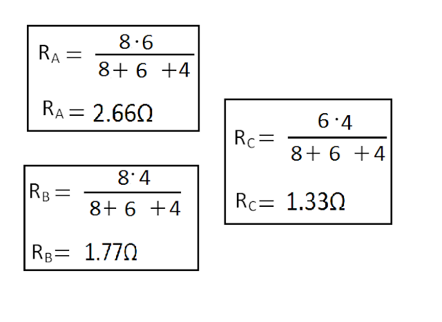 star connector resistance (RA , RB ,  RC)