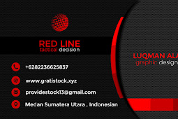 Red Line And Black  Corporate Business Card