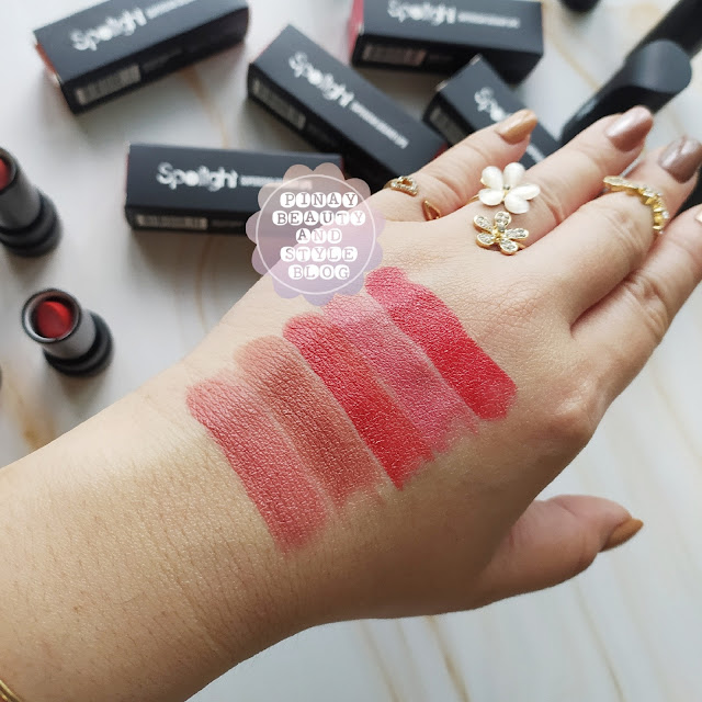 REVIEW Spotlight Cosmetics Lipstick Swatches