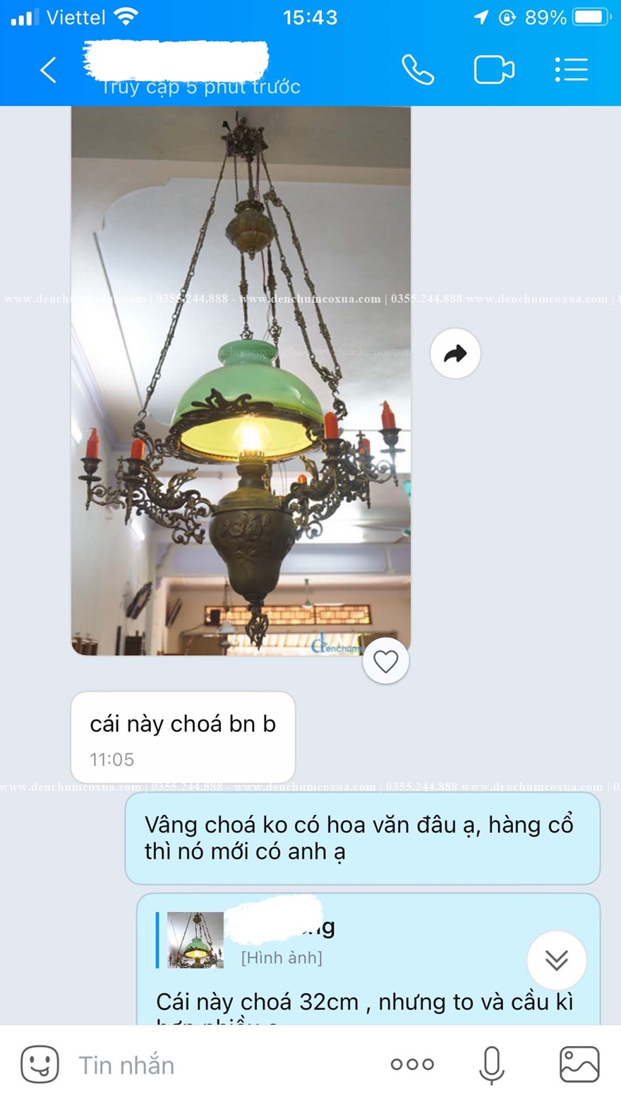 Gấp rút chốt đèn treo trần phòng thờ ngày tết từ khách Quảng Ninh