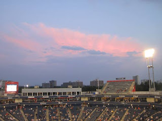 Sunset over the Rogers Cup.